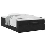 vidaXL Lit ottoman avec matelas noir 120x190 cm velours