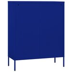 vidaXL Armoire de rangement Bleu marine 80x35x101 5 cm Acier