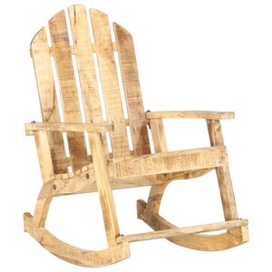 vidaXL Chaise à bascule de jardin Bois de manguier solide