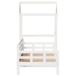 vidaXL Lit de jour avec toit blanc 80x200 cm bois de pin massif