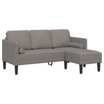 vidaXL Ensemble de Canapés 2 Pièces Taupe 173 x 131 x 67 cm tissu