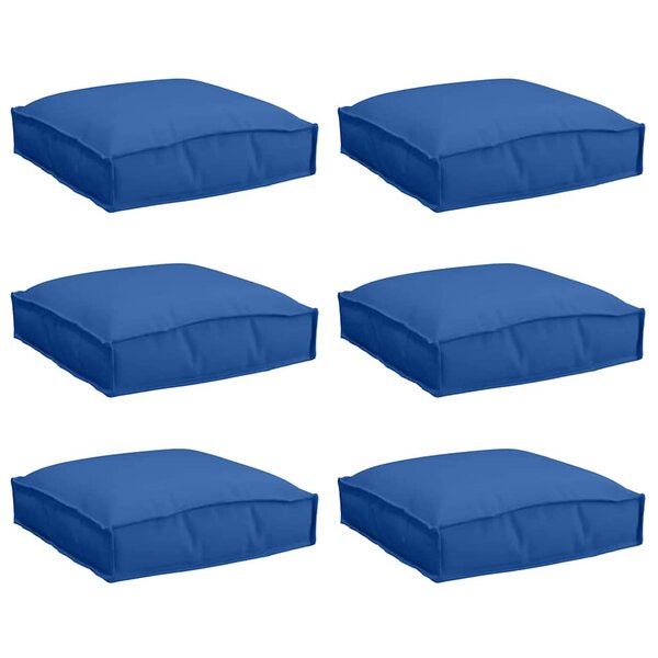 vidaXL Coussin 6 Pièces Bleu royal 40 x 40 x 8 cm Tissu Oxford