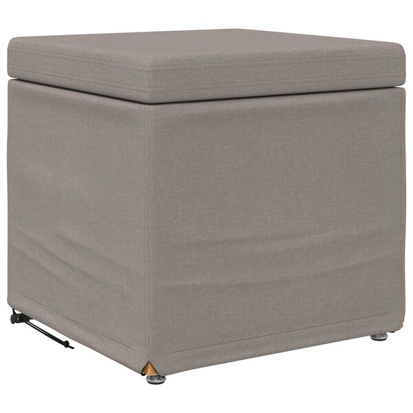 vidaXL Tabouret Taupe 41 x 41 x 40 cm Tissu et bois stratifié