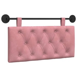vidaXL Tête de lit suspendue Avec lumière LED Rose Velours