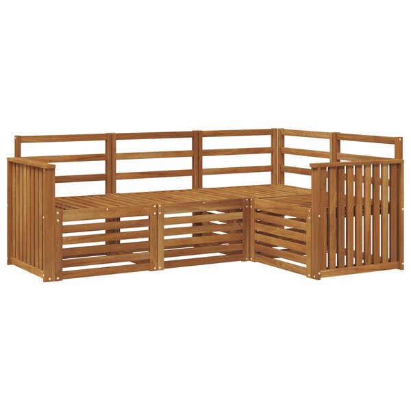 vidaXL Ensemble de canapés d'extérieur 4 pc Naturel Polyester