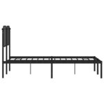 vidaXL Cadre de lit métal sans matelas avec tête de lit noir 120x190cm