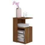 vidaXL Table d'appoint Chêne marron 36x30x56 cm Bois d'ingénierie