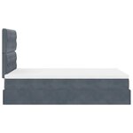 vidaXL Cadre de lit ottoman avec matelas gris foncé 120x190 cm velours