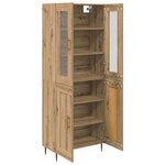 vidaXL Haut Armoire 2 Pièces Chêne artisanal Bois d'ingénierie