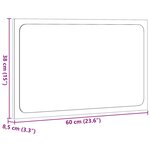 vidaXL Miroir de salle de bain à LED chêne marron bois d'ingénierie