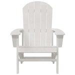 vidaXL Chaise Adirondack Blanc 74 x 82 x 92cm Plastique
