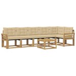 vidaXL Ensemble de canapés d'extérieur 7 pc Blanc et Beige