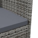 vidaXL Chaises de jardin avec coussins lot de 4 Résine tressée Gris