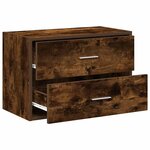 vidaXL Armoire avec 2 tiroirs chêne fumé 60x31x40 cm bois d'ingénierie