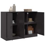 vidaXL Buffet noir 99x39x73 cm acier