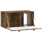vidaXL Meuble TV mural Chêne fumé 59 5 x 31 x 30 cm Bois d'ingénierie