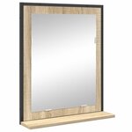 vidaXL Ensemble de mobilier de salle de bain avec étagère 3 Pièces Marron