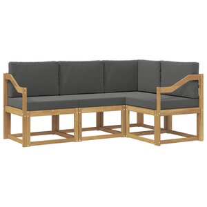 vidaXL Ensemble de canapés d'extérieur 4 pc Blanc et anthracite