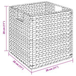 vidaXL Paniers de rangement 2 Pièces Naturel 28 x 28 x 28 cm
