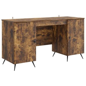 vidaXL Bureau Chêne fumé 142 5 x 50 x 75 cm Bois d'ingénierie