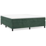 vidaXL Cadre de lit sans matelas vert foncé 200x200 cm velours