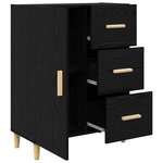 vidaXL Buffet Chêne noir 34 x 69.5 x 90 cm Bois d'ingénierie