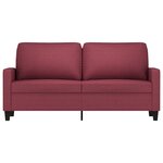 vidaXL Canapé à 2 places Rouge bordeaux 140 cm Tissu
