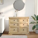 vidaXL Commode Corona 110x43x91 cm bois massif de pin