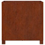 vidaXL Jardinières avec pieds 2 Pièces Rouillé 50x50x50 cm Acier corten