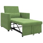 vidaXL Canapé Lit Simple Vert clair 90 x 165 x 87 cm Velours