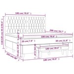 vidaXL Sommier à lattes de lit et matelas Vert foncé 180x200cm Velours