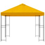 vidaXL Pavillon 3 x 3 m Jaune Polyester et Acier 190 gsm