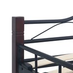 vidaXL Cadre de lit sans matelas et tête de lit noir 160x200 cm métal