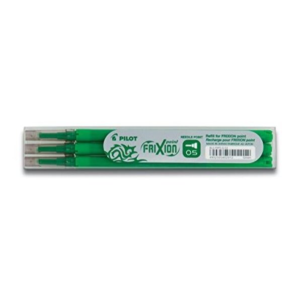 Set de 3 Recharges friXion Point (BLS-FRP5) Pointe Aiguille Fine Vert PILOT
