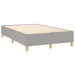 vidaXL Cadre de lit Gris clair 120x200 cm Tissu