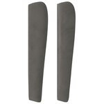 vidaXL Tête de lit avec oreilles Gris foncé 93x23x118/128 cm Velours