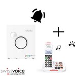 Téléphone sans fil senior swissvoice xtra 2155 + amplificateur de sonnerie
