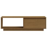 vidaXL Meuble TV Marron miel 110x30x33 5 cm Bois de pin massif