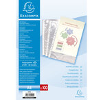 Etui Carton De 100 Pochettes Perforées Polypropylène Lisse 6/100e - A4 - Cristal - Exacompta