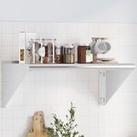 vidaXL Étagère murale 75x45x31 cm argenté acier inoxydable