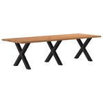 vidaXL Table à manger marron clair bois de chêne massif rectangulaire