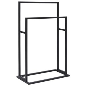 vidaXL Porte-serviettes sur pied Noir 48x24x78 5 cm Fer