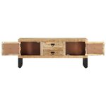 vidaXL Meuble TV 110x30x45 cm Bois de manguier brut