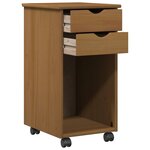 vidaXL Cabinet roulant Brun Miel 34 x 39 x 65 5 cm Pin massif