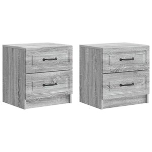 vidaXL Cabinet de chevet 2 Pièces Sonoma gris 43 x 34 5 x 44 5 cm