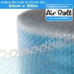 Lot de 6 rouleaux de film bulle d'air largeur 60cm x longueur 100m  - gamme air'roll autocollant