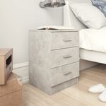 vidaXL Tables de chevet 2 Pièces Gris béton 38x35x56 cm Bois d'ingénierie