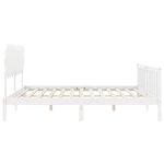 vidaXL Cadre de lit sans matelas blanc bois de pin massif