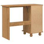 vidaXL Bureau ASKIM Marron 95 x 40 x 75 cm Bois massif en pin