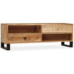 vidaXL Meuble TV Bois massif de manguier 120 x 30 x 40 cm